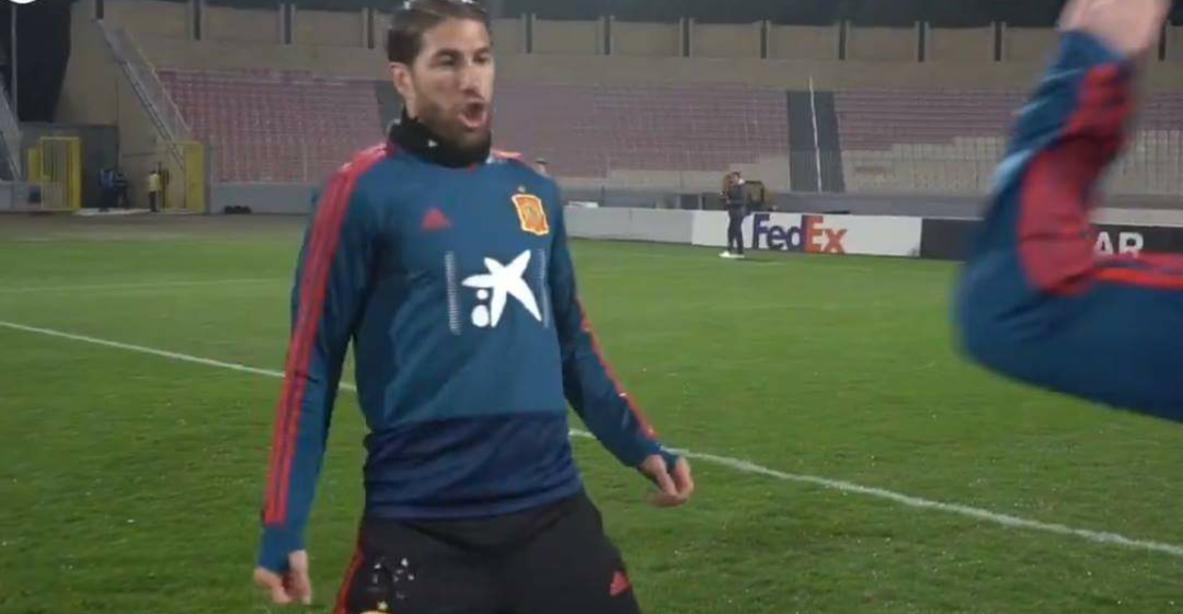 Sergio Ramos si Cristiano, ja çfarë bën në seancën stërvitore
