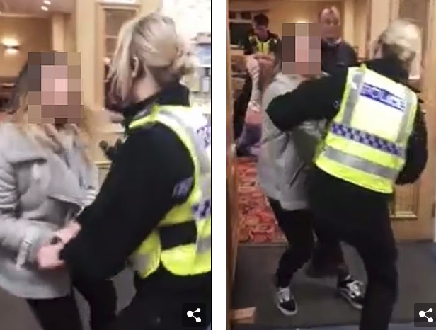 Video qesharake ku shihen policët duke u zvarritur derisa arrestojnë dy gra në klub