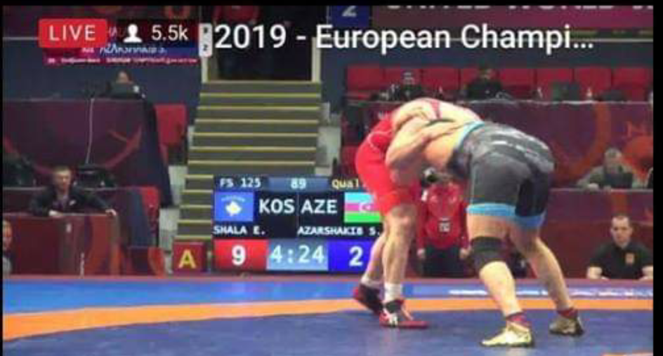 Një fitore dhe një humbje për Egzon Shalën në Kampionatin Evropian “Bukuresht 2019”