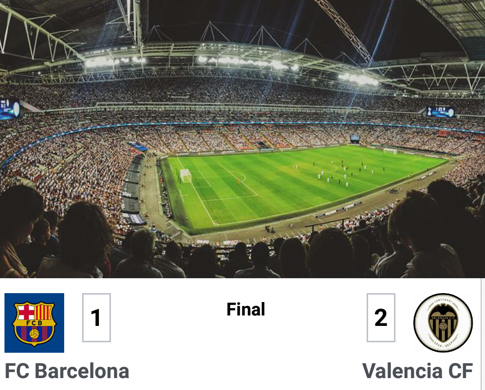 Përfundon finalja Barcelona-Valencia, kjo skuadër fiton trofeun e Copa del Rey