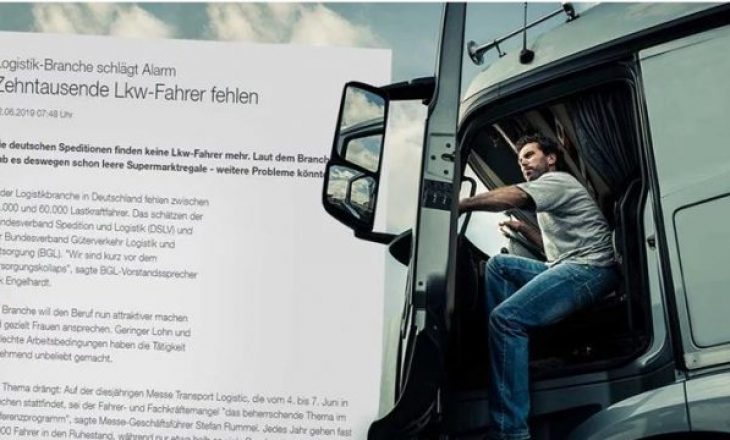 Gjermania kërkon 45 mijë shoferë kamionësh