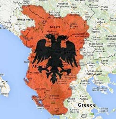 Kjo është sipërfaqja e Shqipërisë së Madhe
