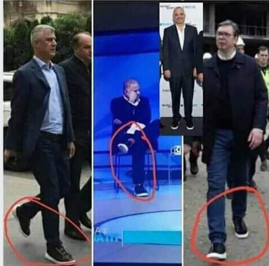 Thaçi, Rama, Vuçiq me atlete të njëjta, fotoja që po bën xhironë nëpër internet