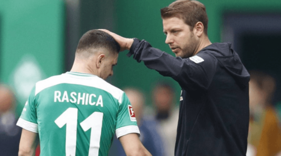 Trajneri i Werderit me fjalë të mëdha për Rashicën