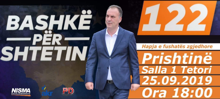Koalicioni Nisma – AKR – PD e hapin fushatën në Prishtinë