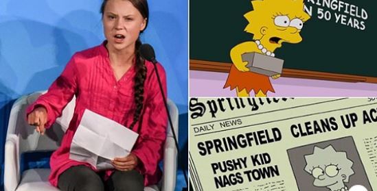 Mendohet se seriali ‘Simpsonët’ parashikoi ngritjen e Greta Thunberg