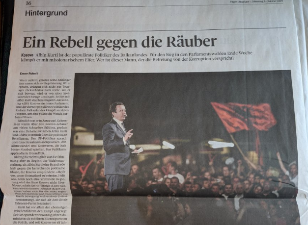 Ja çfarë shkruan gazeta e njohur zvicerane për Albin Kurtin