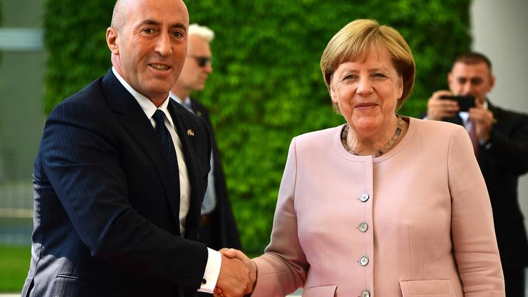Haradinaj telegram Merkelit, siguron që Kosova është e angazhuar në rrugën drejt integrimit në BE