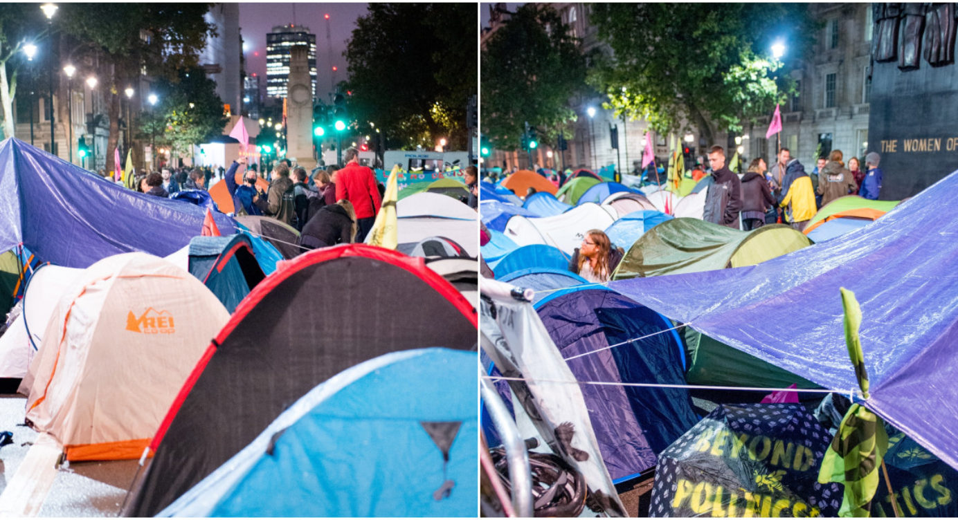 Protestuesit bllokojnë rrugën me tenda, mbi 200 të arrestuar në Angli