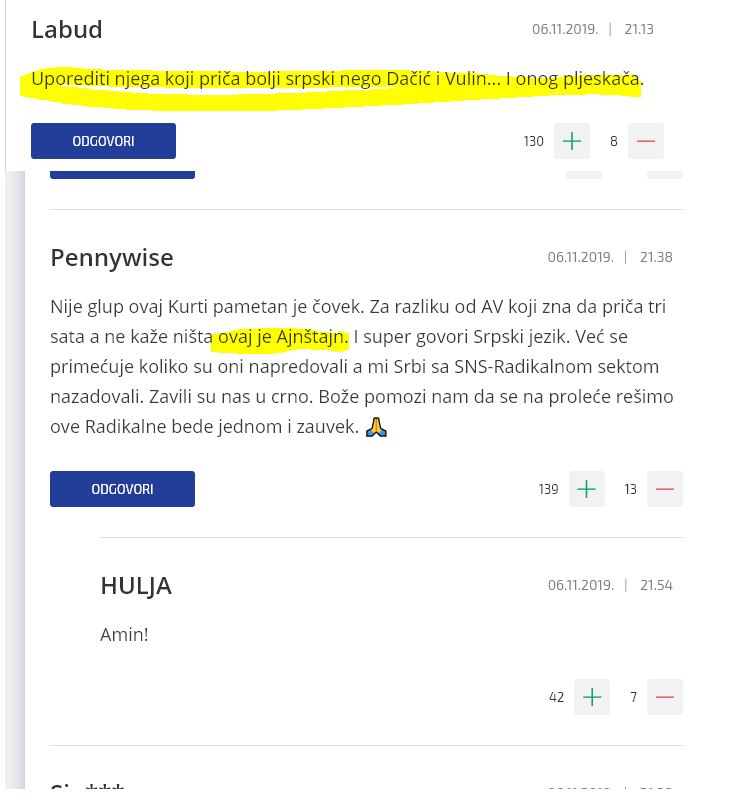 Serbët: T’i ofrojmë Kurtit kryeministrin e Serbisë, ta dëbojmë mafian ‘Ai flet serbishten më mirë se Vulin e Daçiq’