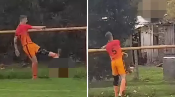 Futbollisti kroat shqelmon dhe vret pulën që hyri në fushën e lojës