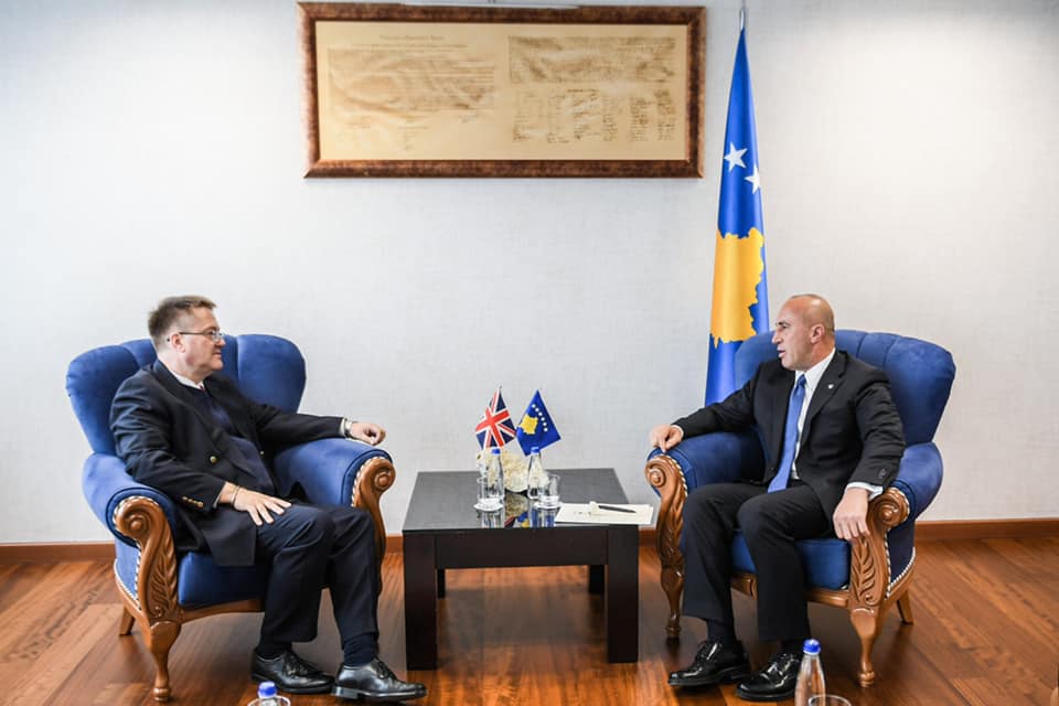 Haradinaj priti ambasadorin e Mbretërisë së Bashkuar në Kosovë, Nicholas Abbott