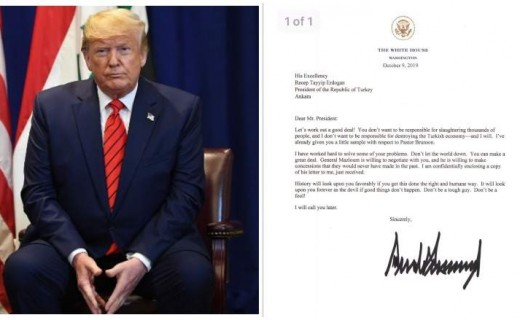 Erdogan personalisht i kthen letrën Trumpit