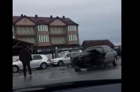 Aksident me të lënduar në magjistralen Prishtinë-Ferizaj