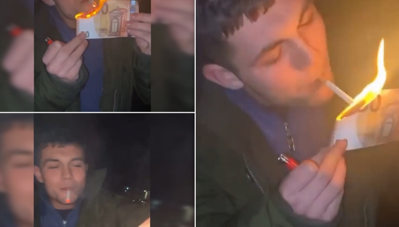 I riu shqiptar, ndez cigaren me 50 euro: Reagojnë keq komentuesit