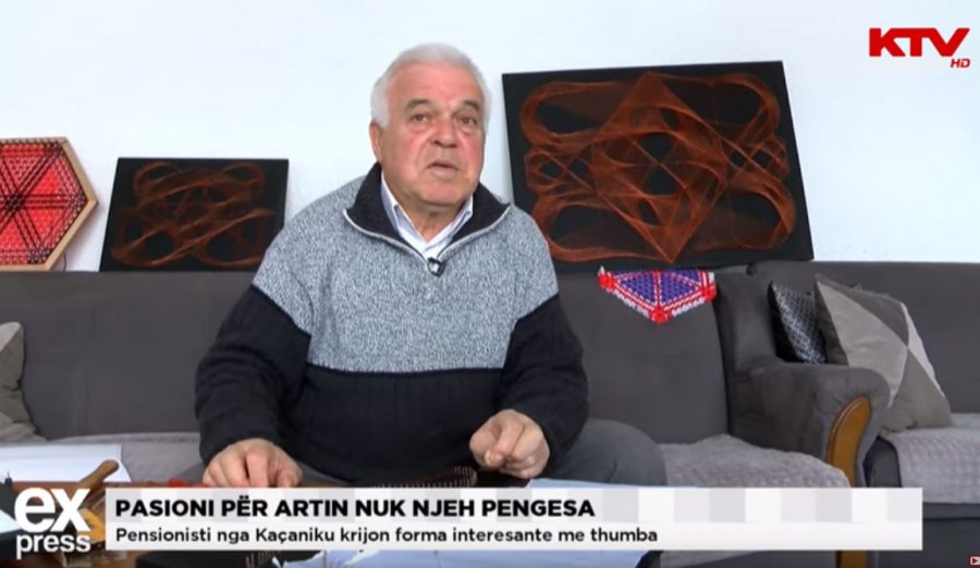 Pensionisti nga Kaçaniku që krijon forma interesante me thumba