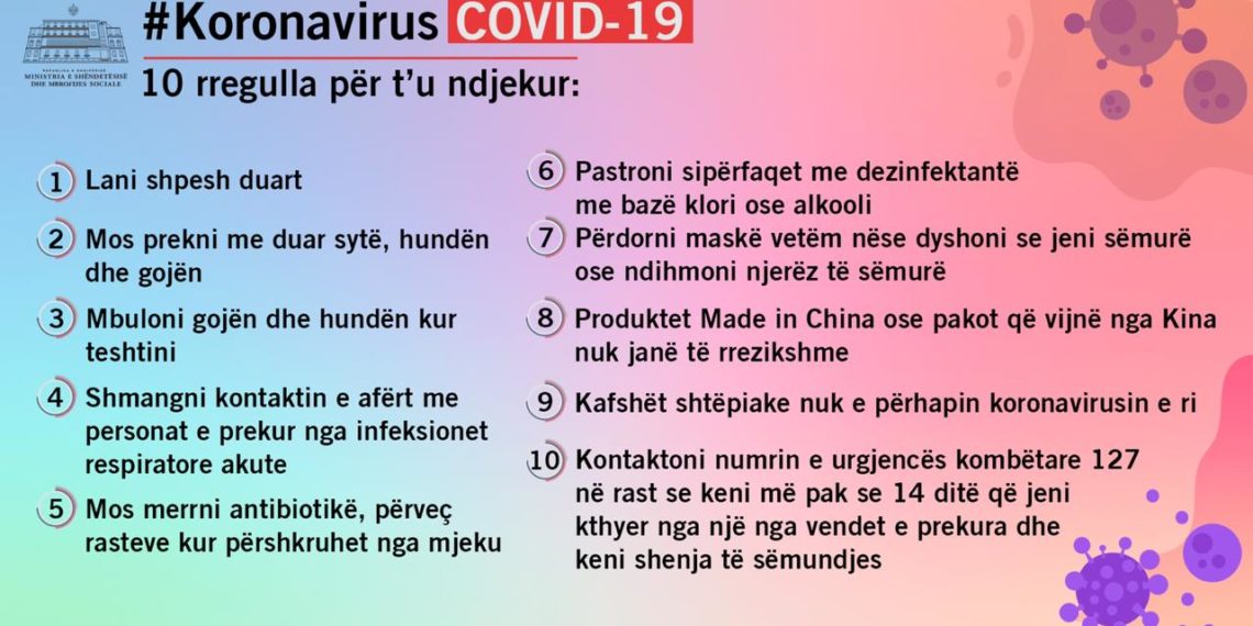 Ja 10 këshillat kundër koronavirus