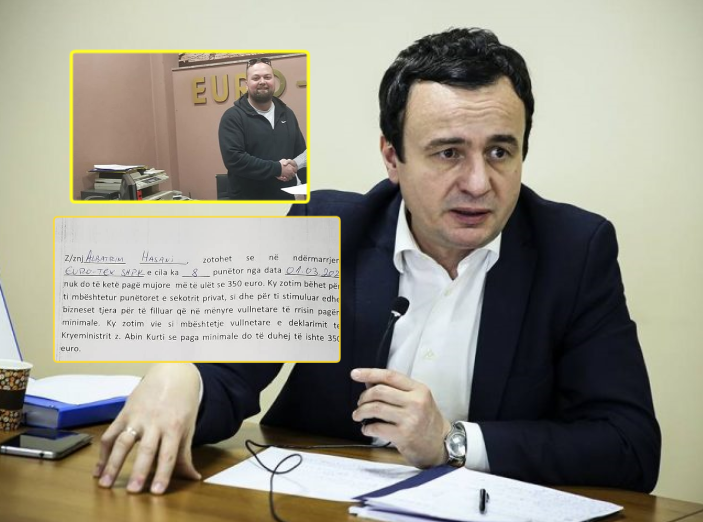 Edhe një biznes që ka 8 punëtorë i thotë po Kurtit: Prej sot, ata do ta kenë pagën 350 euro