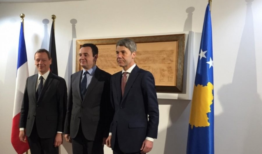 Kurti takon këshilltarët e Merkelit dhe Macronit