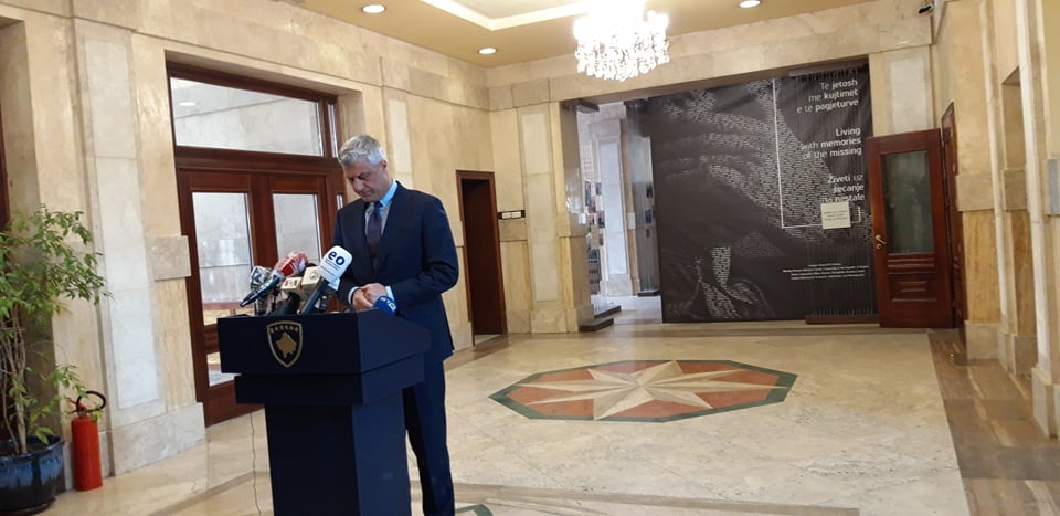 Thaçi: Vendimi se çfarë do të bëjmë tutje do të jetë në përputhje me vullnetin e partive dhe Kushtetutën