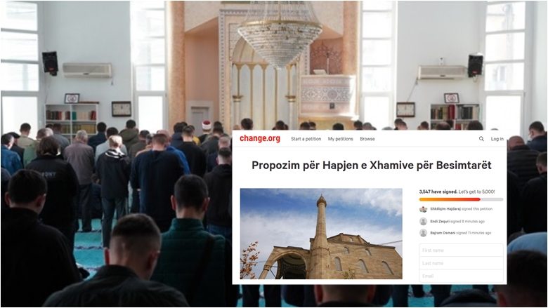 Me peticion kërkohet hapja e xhamive para festës së Bajramit