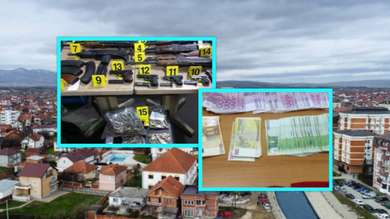Arrestohen katër persona për fajde në Podujevë: I konfiskohen municion i madh, para dhe drogë