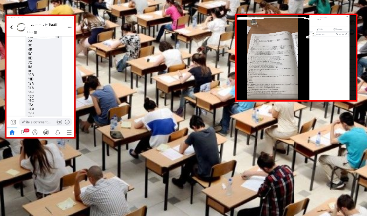 Vazhdon zakoni i vjetër, Testi i Maturës publikohet me të madhe në rrjete sociale