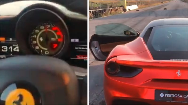 Çmenduri: Shoferi kosovar arrin shpejtësinë 314 km/h me Ferrarin e tij në autostradën ‘Ibrahim Rugova’