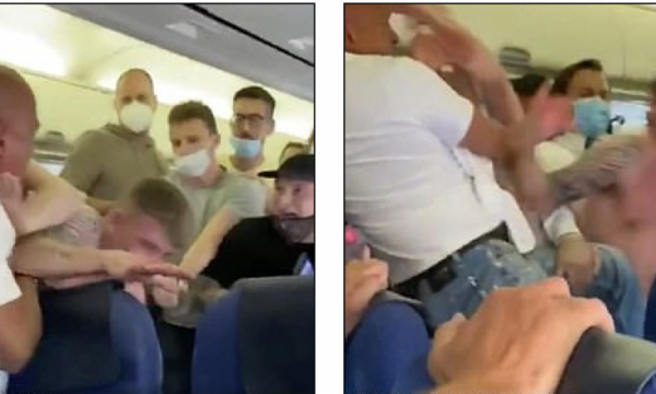 Rrahje masive në aeroplan, shkak maska kundër koronavirusit