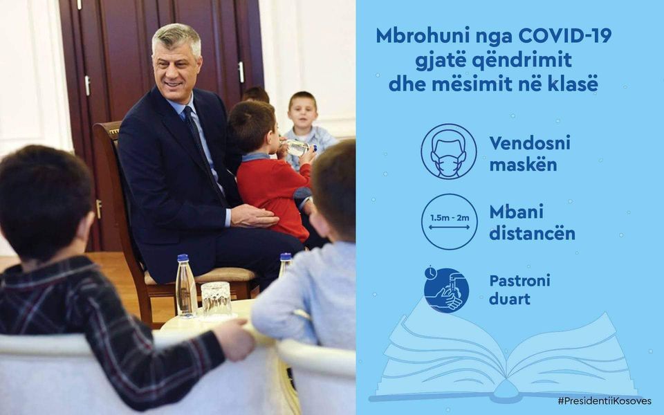 Thaçi uron nxënësit dhe mësimdhënësit për fillimin e vitit të ri shkollor