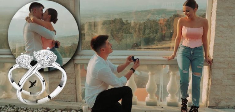 Këngëtari shqiptar i bën propozim romantik të dashurës gjatë xhirimeve të klipit!