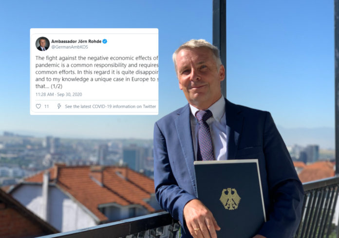 Ambasadori gjerman: Kosova, rast unik në Evropë, për të pestën herë nuk e voton Ligjin për Rimëkëmbje Ekonomike