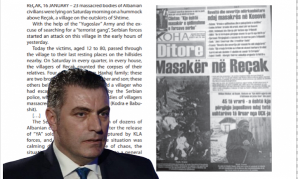 Demaj tregon se pse u quajt incident Masakra e Reçakut në librat e historisë