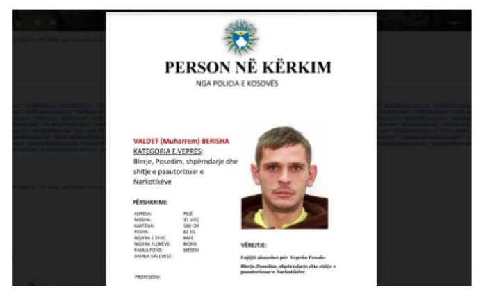 Arrestohet Valdet Berisha, dileri i dyshuar kosovar