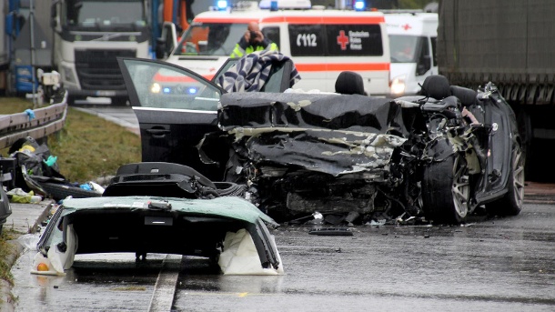 Pamje nga aksidenti tragjik në Gjermani, ku humbën jetën 3 kosovarë