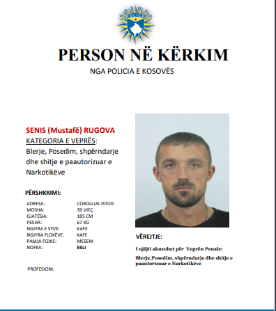 Person i rrezikshëm: Kushdo që e sheh lajmëroni menjëherë policinë