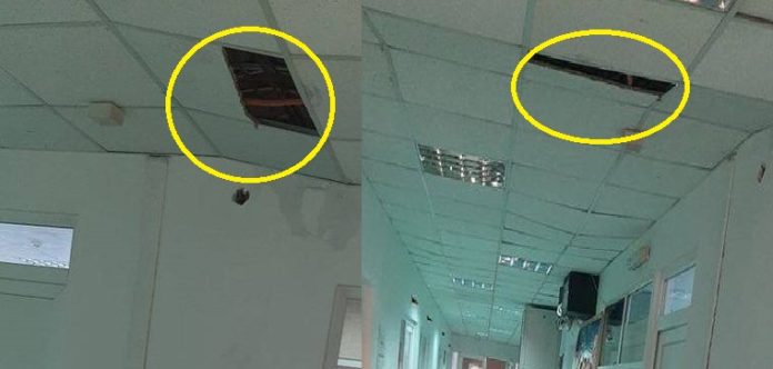 Shembet një pjesë e tavanit në Kliniken e Pediatrisë, shpërthen gypi i banjos