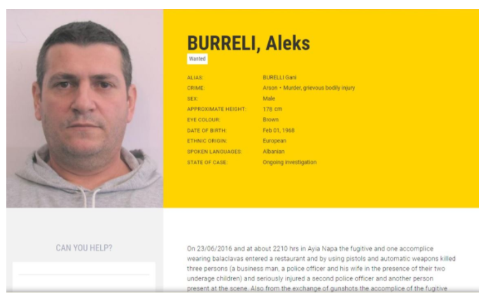 EUROPOL publikon listën me 56 kriminelët më të kërkuar, mes tyre edhe shqiptari Aleks Burreli