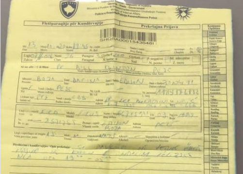 Policia e Kosovës dënon me gjobë 200 euro pejanen që deshi të kthehet nga puna në shtëpi