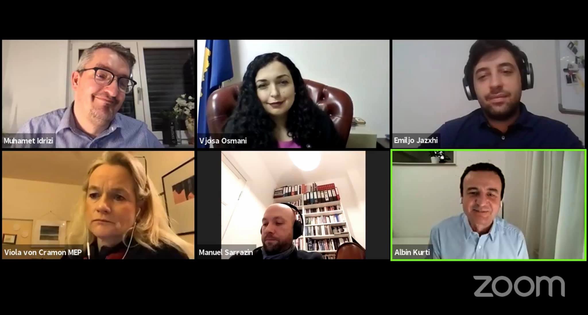 Osmani e Kurti bashkë me Viola von Cramon diskutojnë për situatën politike