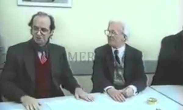 Publikohet video e rrallë: Ibrahim Rugova e Adem Demaçi duke festuar Vitin e Ri 1997