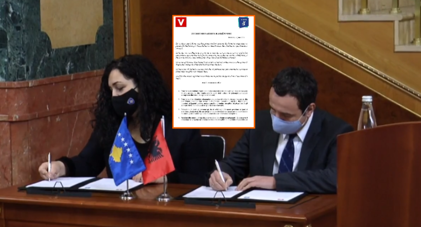 Kjo është marrëveshja mes Vjosa Osmanit dhe Albin Kurtit