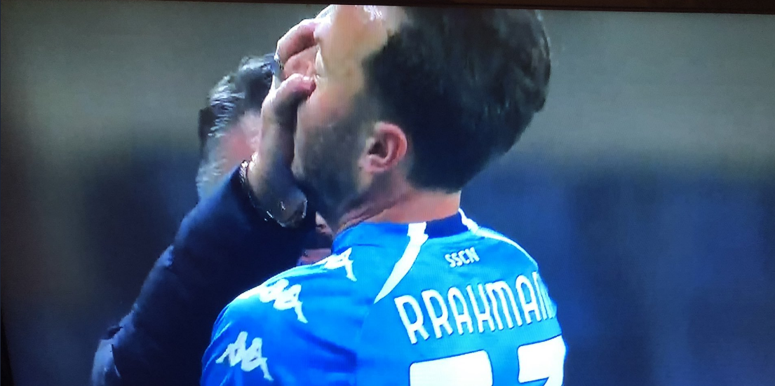 Skandaloze, kamerat kapin momentin kur Gattuso ia ‘prish’ fytyrën Rrahmanit