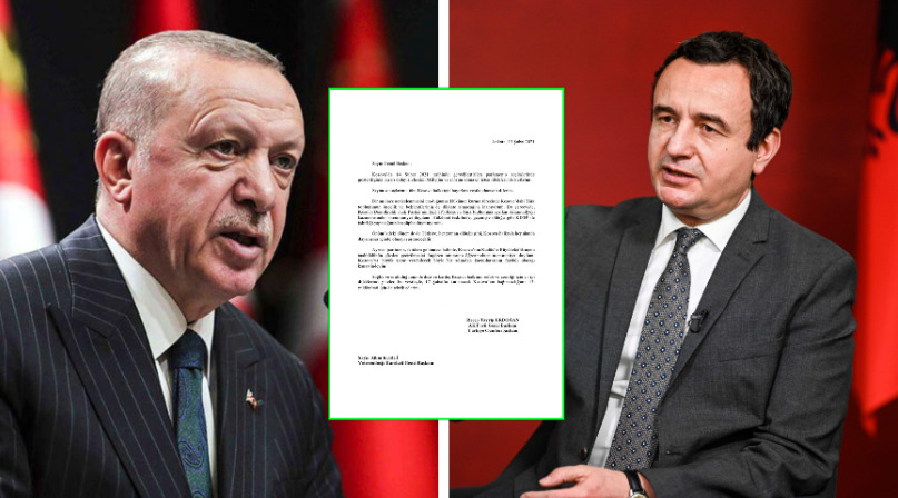 Erdogan letër Kurtit: I kënaqur që partia juaj do ta rishqyrtojë vendosjen e ambasadës në Jeruzalem