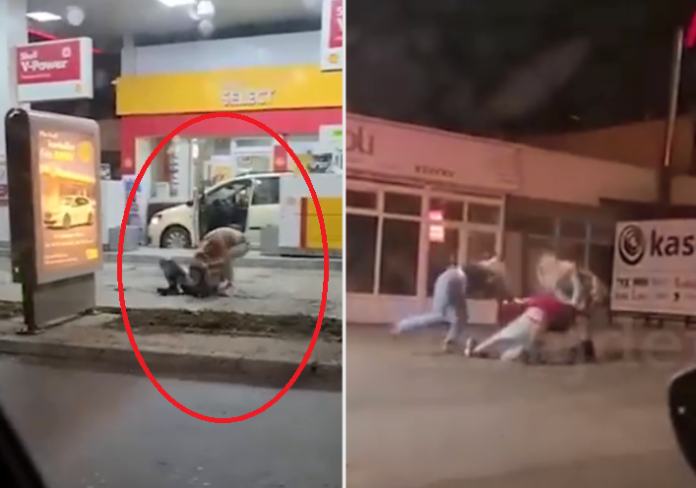 Rrahje mes dy grupeve të femrave në një pompë në Fushë Kosovë