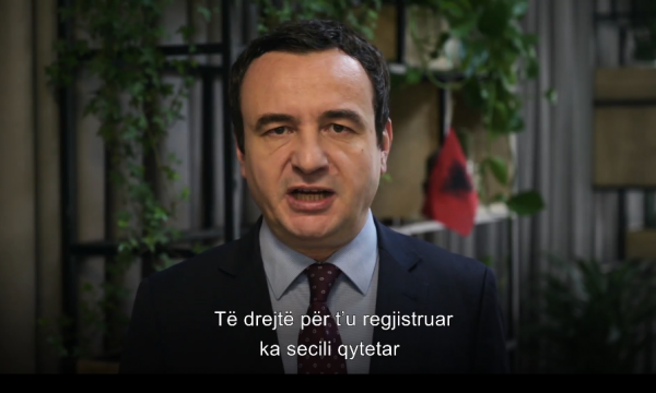 Albin Kurti i bën thirrje mërgatës shqiptare në Maqedoninë e Veriut që të regjistrohen