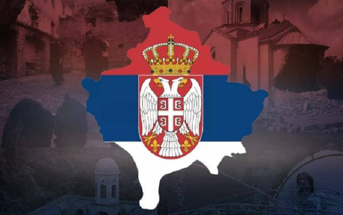 Fotografia e Vuçiqit me flamurin e Serbisë në hartën e Kosovës ngjall reagime