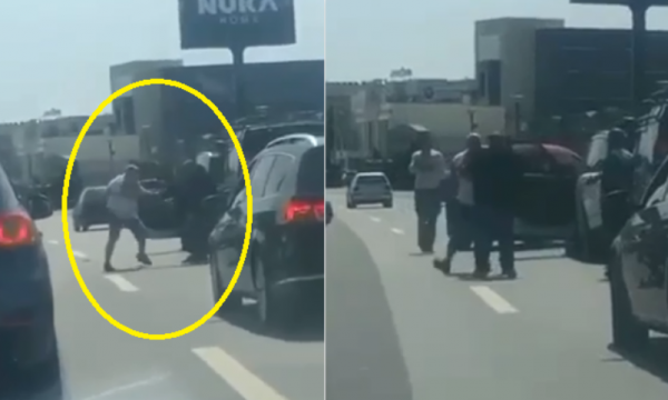 Dy persona rrahen në mes të rrugës në magjistralen Prishtinë – Ferizaj