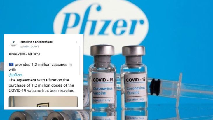 MSH e huq me Twitter, “e furnizon Pfizerin me vaksina”