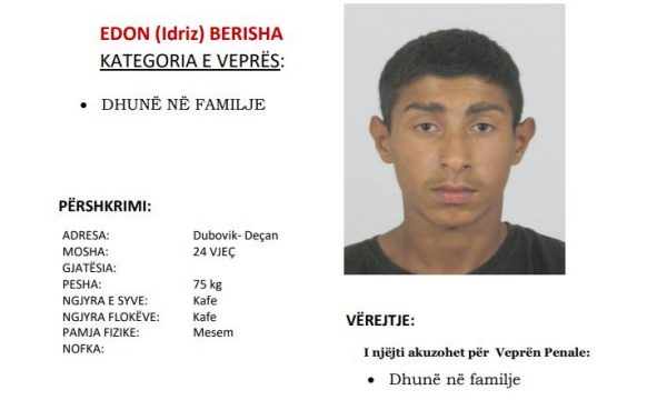 Nëse e keni parë këtë 25-vjeçar nga Peja, lajmërojeni menjëherë Policinë
